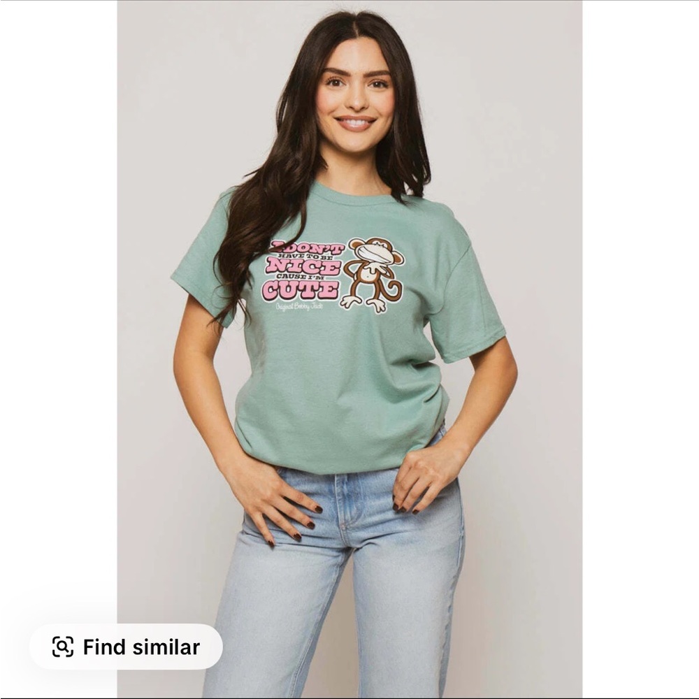 Bobby Jack Graphic Tee Size M - I don’t have to be nice cause I’m cute - Picture 4 of 5